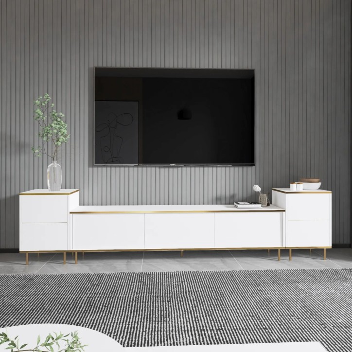 Mueble TV Imaj Blanco Oro