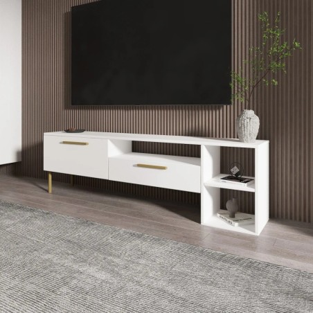 Mueble TV Parion Blanco Oro