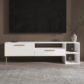 Mueble TV Parion Blanco Oro - 382NRC1145