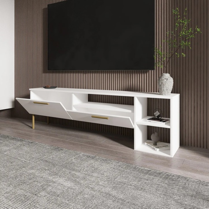 Mueble TV Parion Blanco Oro