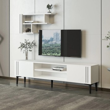 Mueble TV Snow Set Blanco - 382NRC1146