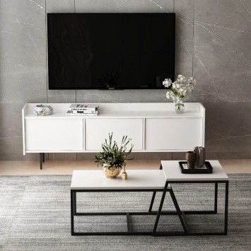 Conjunto de muebles de sala Atlas Blanco - 382NRC1502