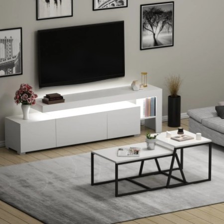 Conjunto de muebles de sala Beliz Blanco