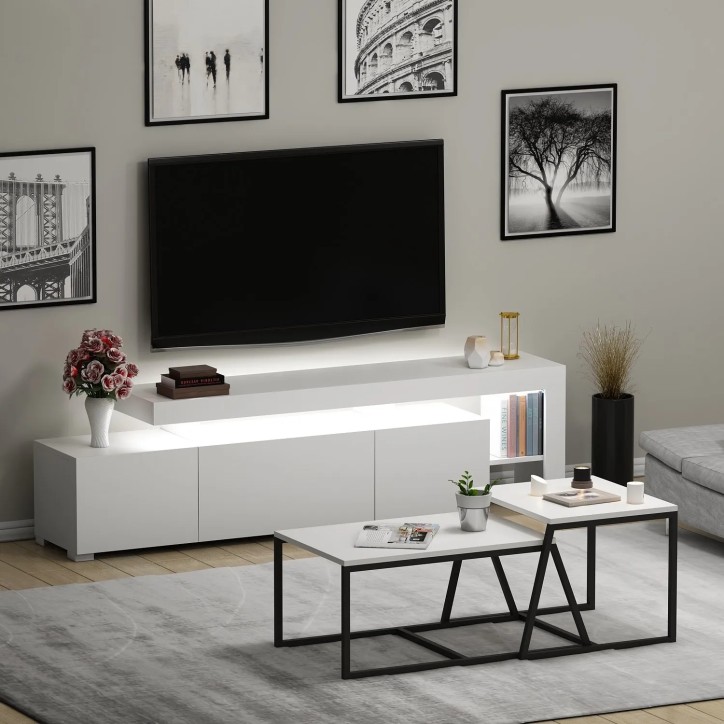 Conjunto de muebles de sala Beliz Blanco