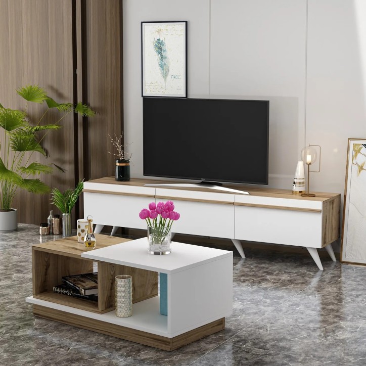 Conjunto de muebles de sala Valentina Blanco Zafiro