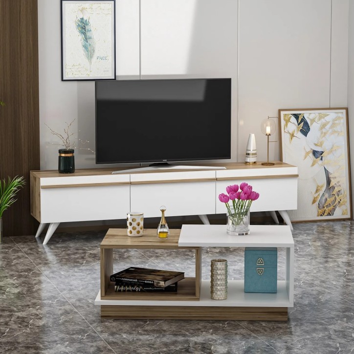 Conjunto de muebles de sala Valentina Blanco Zafiro