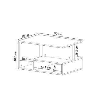 Mesa de centro Vera Oak Blanco Roble - 382NRC1513