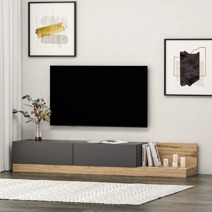 Mueble TV Majör Antracita Nogal