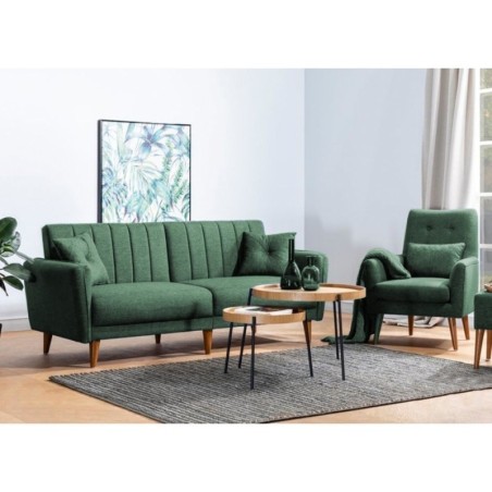 Set sofá cama sillón Aqua TKM07-1070 Verde