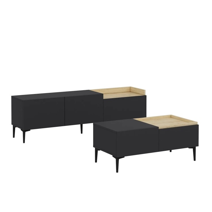 Conjunto de muebles de sala Mia Antracita