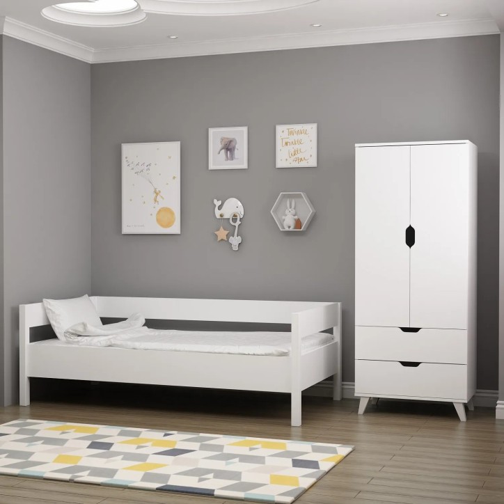 Conjunto de muebles de dormitorio Valencia 3+1 Blanco