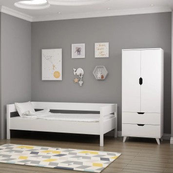 Conjunto de muebles de dormitorio Valencia 3+1 Blanco - 382NRC2302