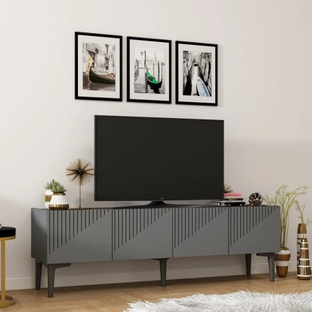 Mueble TV Draw Antracita Nogal