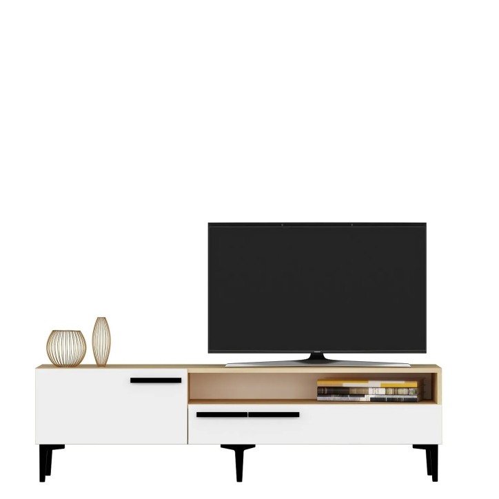 Mueble TV Zera Roble Blanco