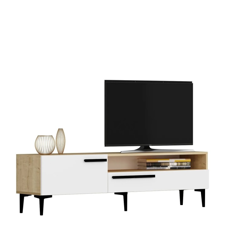 Mueble TV Zera Roble Blanco