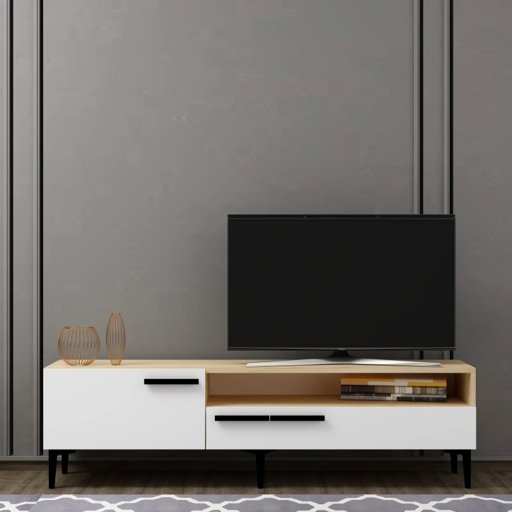 Mueble TV Zera Roble Blanco