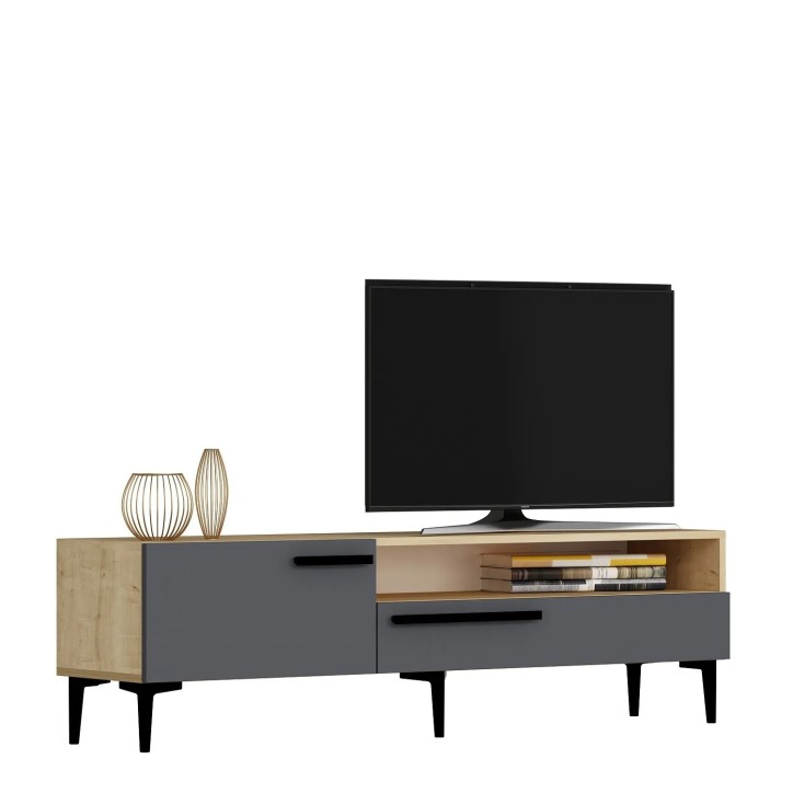 Mueble TV Zera Roble Antracita