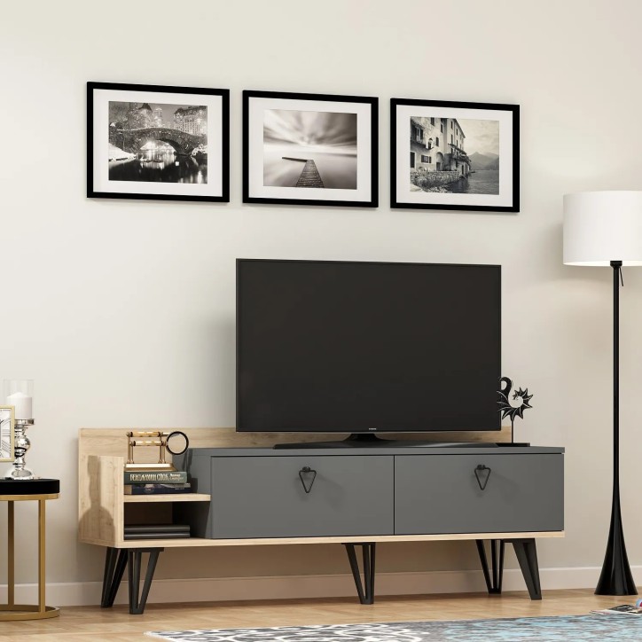 Mueble TV Mia Roble Antracita