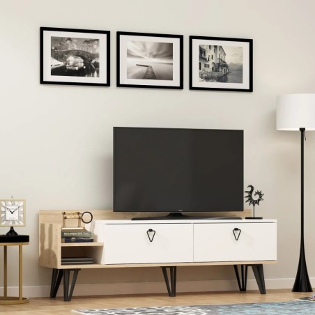 Mueble TV Mia Roble Blanco