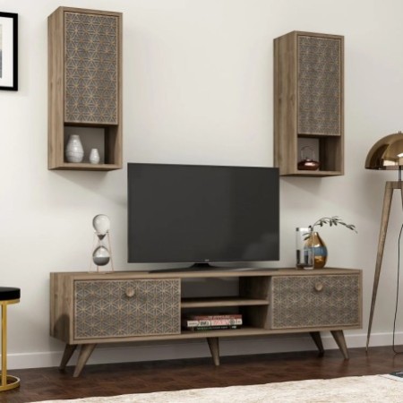 Mueble TV New York Nogal Antracita