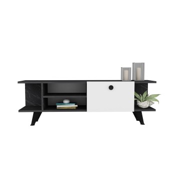 Mueble TV İdil Negro Mármol Blanco - 475OLV1123