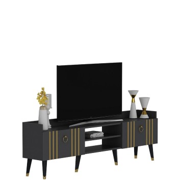 Mueble TV Isıl Antracita Oro - 475OLV1149