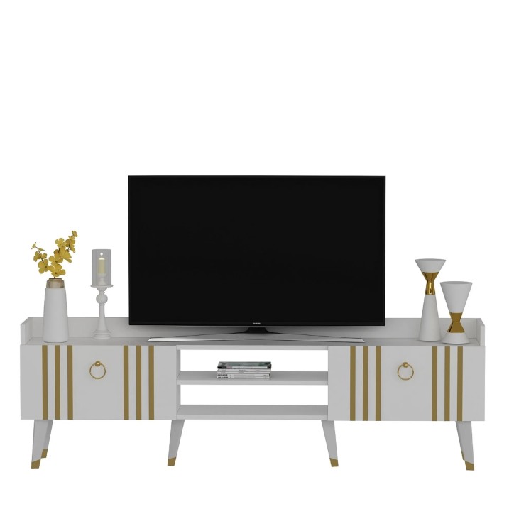 Mueble TV Isıl Blanco Oro