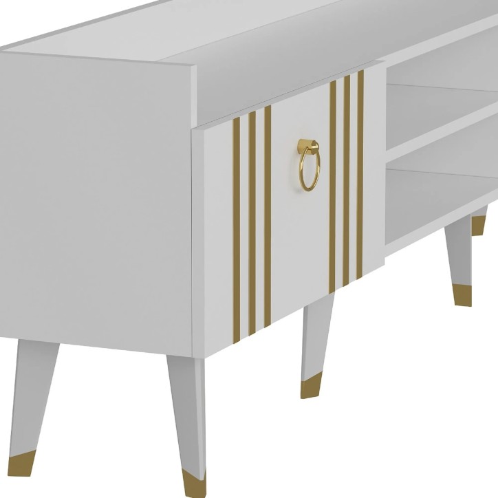 Mueble TV Isıl Blanco Oro