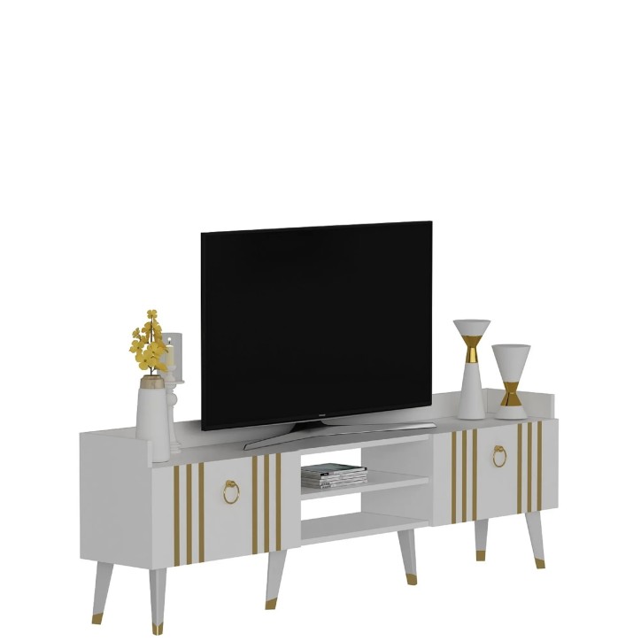 Mueble TV Isıl Blanco Oro