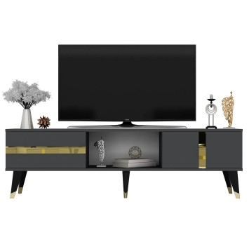 Mueble TV Vania Antracita Oro - 475OLV1151