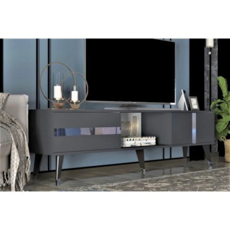 Mueble TV Vania Antracita Plata