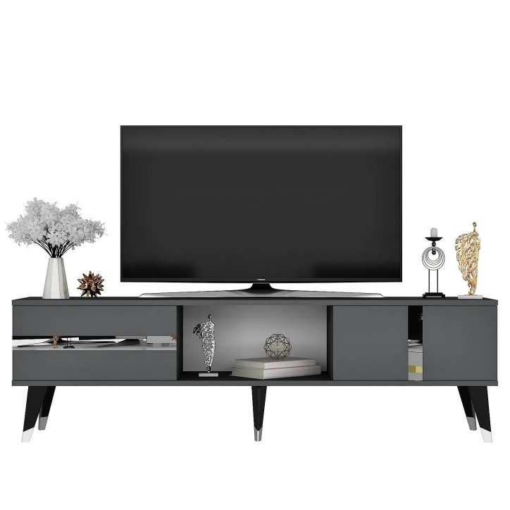 Mueble TV Vania Antracita Plata