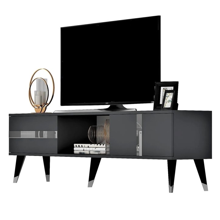 Mueble TV Vania Antracita Plata