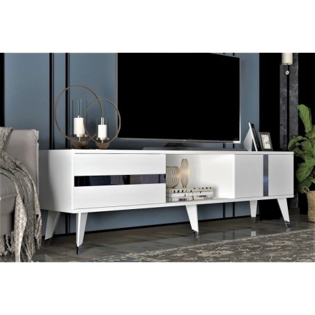 Mueble TV Vania Blanco Plata