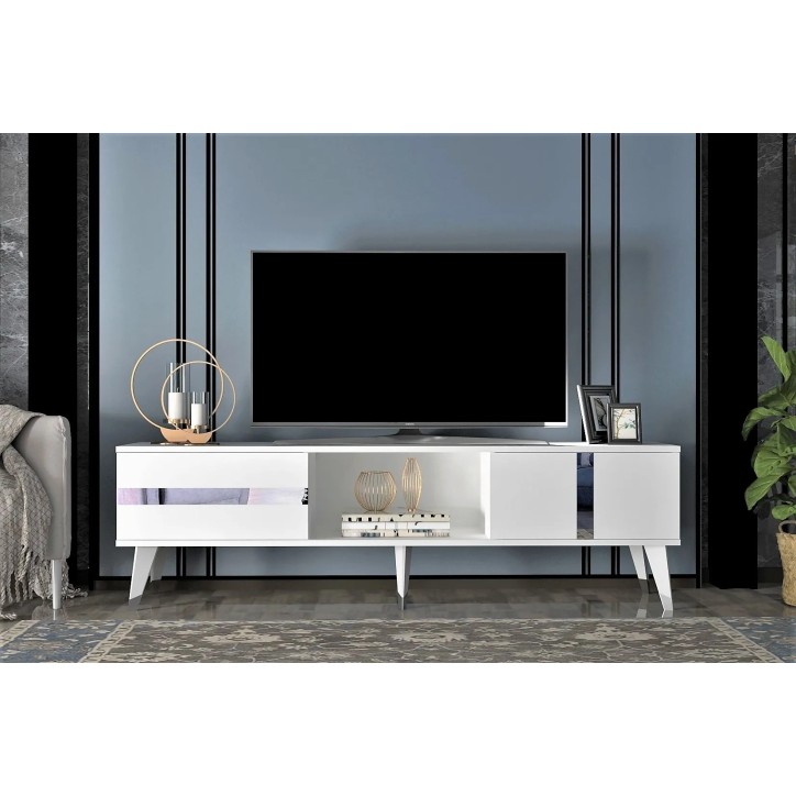 Mueble TV Vania Blanco Plata