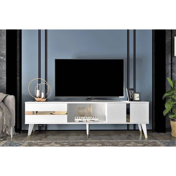 Mueble TV Vania Blanco Oro