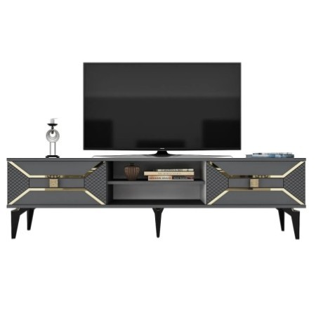 Mueble TV Yumedi Antracita Oro