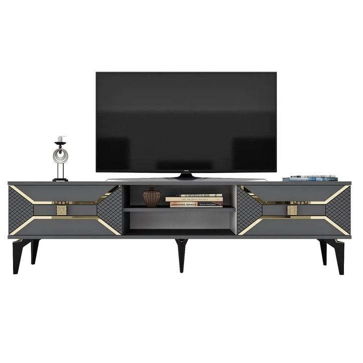 Mueble TV Yumedi Antracita Oro