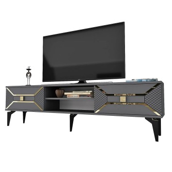 Mueble TV Yumedi Antracita Oro - 475OLV1158