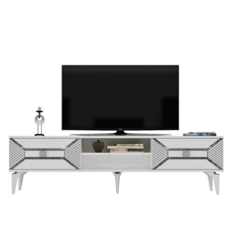 Mueble TV Yumedi Blanco Plata