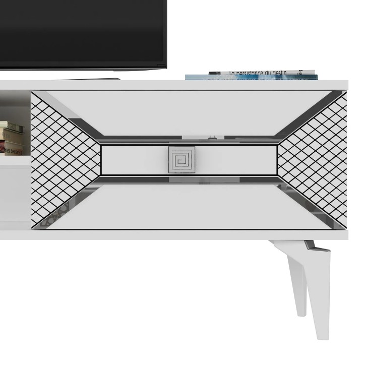 Mueble TV Yumedi Blanco Plata