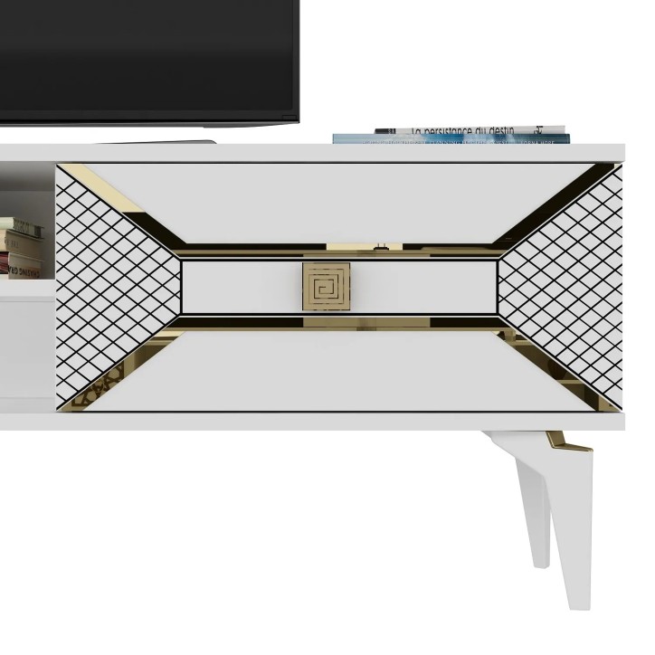 Mueble TV Yumedi Blanco Oro