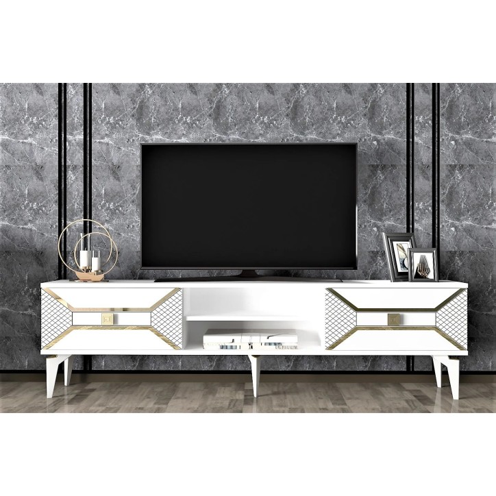 Mueble TV Yumedi Blanco Oro