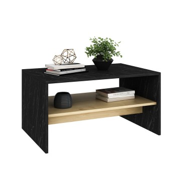 Mesa de centro Apollon Negro Mármol Roble Zafiro - 475OLV1309