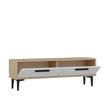 Mueble TV Leni Roble Zafiro Blanco - 475OLV1406