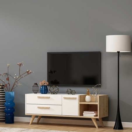 Mueble TV Otto Roble Zafiro Blanco