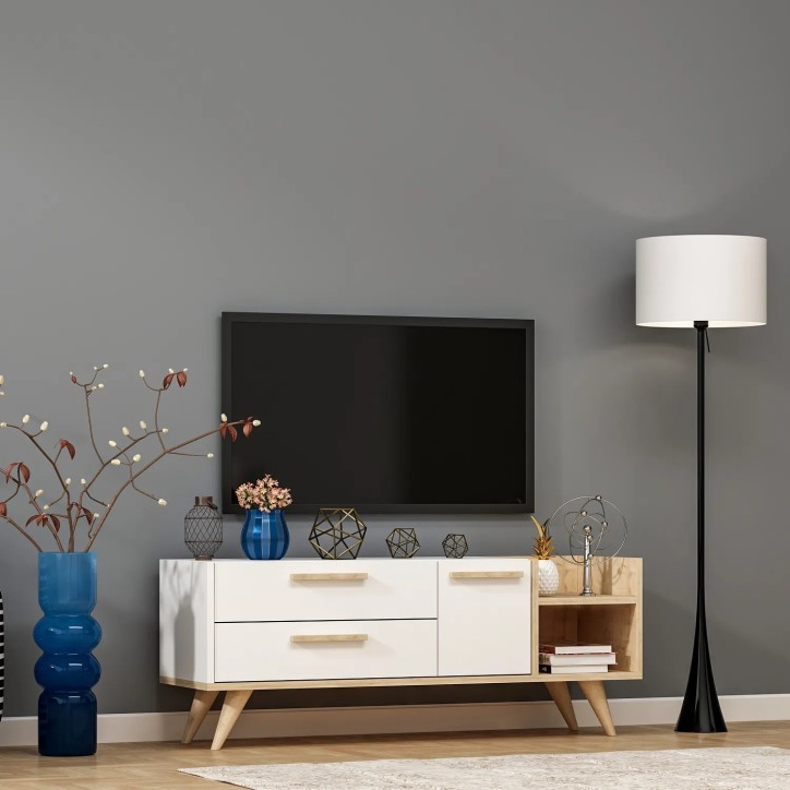 Mueble TV Otto Roble Zafiro Blanco