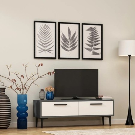 Mueble TV Leni Antracita Blanco