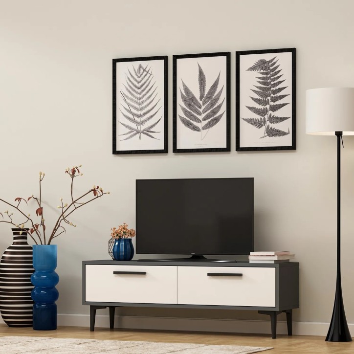 Mueble TV Leni Antracita Blanco