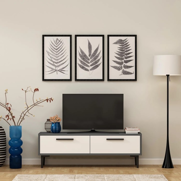 Mueble TV Leni Antracita Blanco